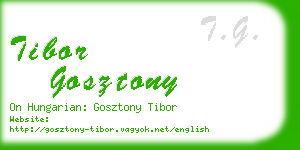 tibor gosztony business card